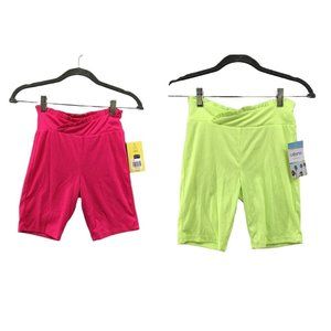 NWT Cabana Crown & Ivy Girls 10/12 Active Shorts BUNDLE Biker Pink Neon